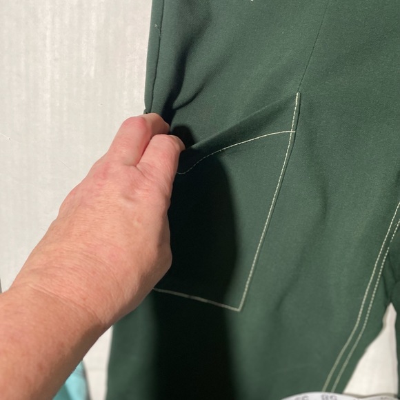 Ghospell Dark Green High Rise Woman’s Pants Two Big Front Pockets Size S - Picture 10 of 13